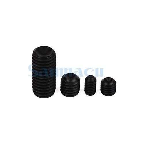 100pcs M2 Hex Socket Head Cap Grub Screws Cup Point Black Alloy Steel