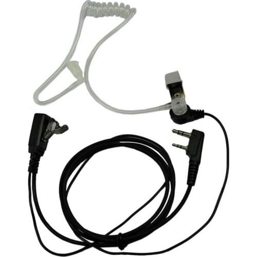 2 Pin PTT MIC Headset Covert Acoustic Tube In-ear Earpiece For Kenwood HYT WEIERWEI TK Motorola Baofeng UV-5R Radio Accessories