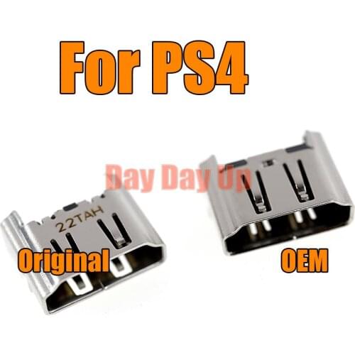 20pcs FOR PS4 slim pro Original HDMI-compatible socket Display Port Socket Jack Connector For PlayStation PS4 Console Port