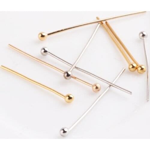 50pcs Retention Diy Handmade Beaded Jewelry Materials Accessories Copper Jewelry Tools Metal Pins & Needles Gold Plated Pin