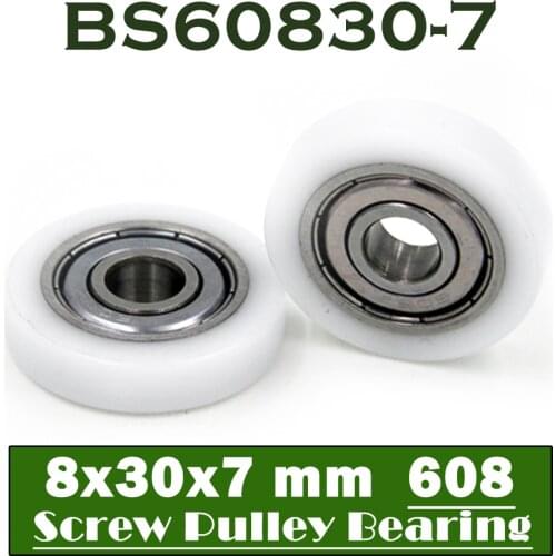 608 ZZ Ball Bearing Covered With POM Plastic 8*30*7 mm ( 2 PCS ) Plastic Pulley Bearings 608 Z 2Z