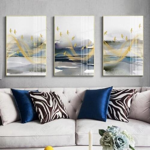 Abstract Landscape Poster And Print Make Living Room Home Decorating Fog Canvas Art Painting Wall Art Picture Living Room Canvas