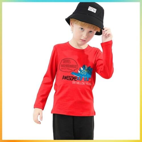 Boys T Shirt Summer casual Cartoon Dinosaur print T Shirt Kids Funny Harajuku Fashion Top Boys & Girls Super Cool T Shirt 2-10Y