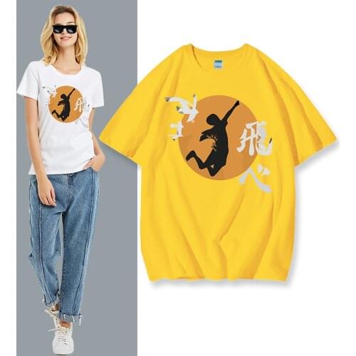 Japanese Anime Haikyuu T-Shirt For Womens Cartoon Character Top Short Sleeves Kawaii Cute Clothes Funny Oversize Womens T Shirt
