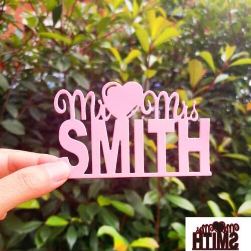 Mr Love Mrs Heart Dies Cut Scrapbooking Stencil Template for DIY Embossing Paper Photo Album Greeting Gift Cards Cut Die