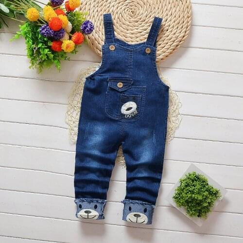 IENENS Toddler Infant Boys Long Pants Denim Overalls Dungarees Kids Baby Boy Jeans Jumpsuit Clothes Clothing Playsuit Trousers