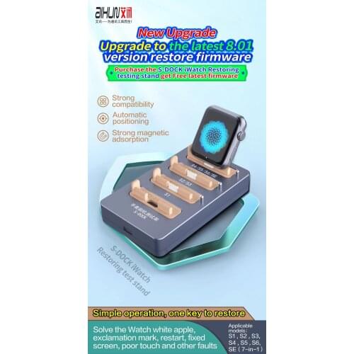 JCID AIXUN S-DOCK SE S1 S2 S3 S4 S5 S6 FOR IPHONE iWatch APPLE Watch IBUS Test stand restor tool reboot screen touch failure