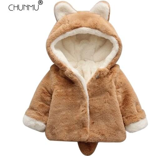 Infant Girls Coat 2020 Winter Baby Girls Jacket Fleece Warm Girls Coat Fashion Kids Outerwear Christmas Children Clothes