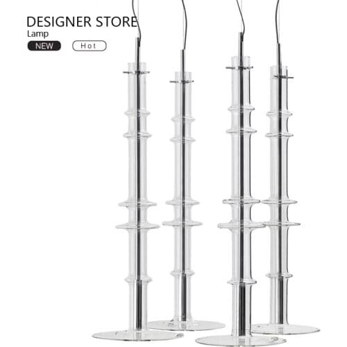 Product flute luminous led personality Milan new water bar room bedroom model room front chandelier