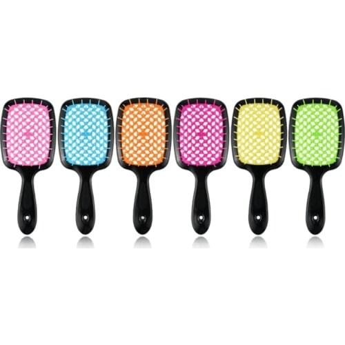 Wide Teeth Air Cushion Combs Women Scalp Massage Comb Hair Brush Hollowing Out N0PF