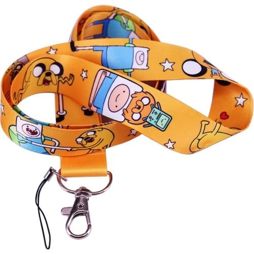 Adventure Time Personalized Lanyard Finn and Jake Cartoon Phone Straps Great Keys ID Holder For Work or Student