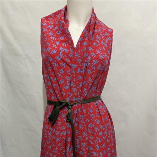 Abstract floral print 100% silk crepe de chine silk fabric 140cm width 160momme,SCDC1258