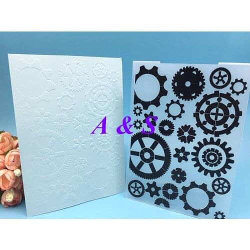 Gear Frame Paper Card Plastic Embossing Folder For DIY Scrapbook Card Envelop Album Frame Decoration Template