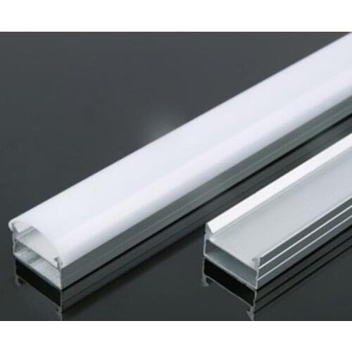 U Shape LED Bar Lights Aluminum Channel Profile With Cover, End Caps and Mounting Clips for LED Strip Lights