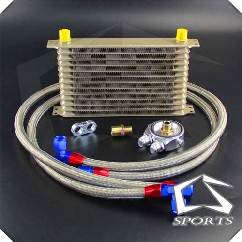 UNIVERSAL 13 ROW AN-10AN OIL COOLER KIT TRUST TYPE +HOSE ADAPTE KIT