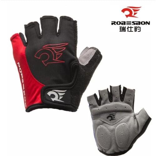 ROBESBON Unisex Cycling Gloves Half Finger Anti Slip Gel Pad Motorcycle MTB Rode Bike Sports Gloves Womens Mens Bicycle Gloves
