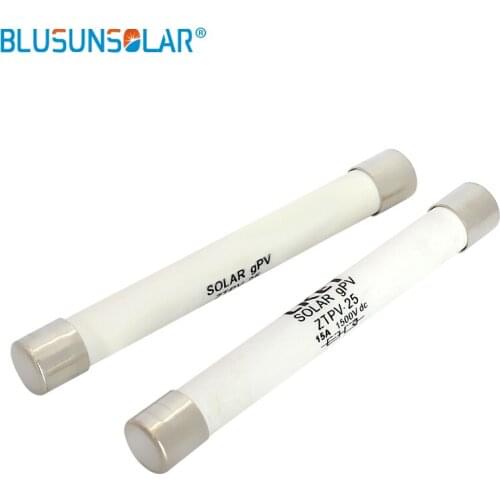 5 pcs/lot DC high quality Solar Fuse 15A 1500VDC PV Fuse for solar pv system Link Wire Fusible 10x85mm Safety Protection TUV