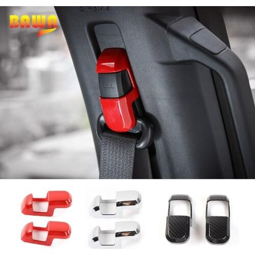 HANGUP 3 Color Car Interior Seat Safety Belt Button Cover Trim Frame Decoration Cover Stickers For Ford F150 2015 Up Car Styling