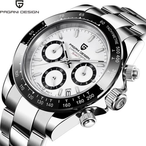 PAGANI DESIGN Mens Quartz Watch 100M Waterproof Stainless Steel Chronograph Top Brand 40MM Sapphire Glass Business Watch 2020