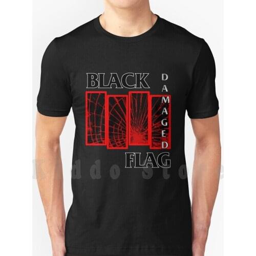 Black Flag-Damaged. T Shirt Print For Men Cotton New Cool Tee Black Flag Black Flag Seminal Hardcore Punk Hermosa Beach