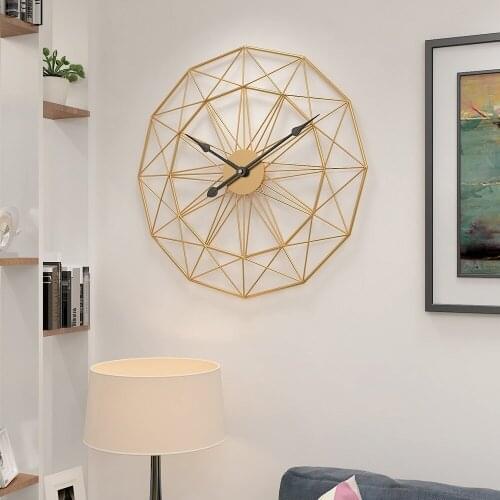 Home Living Room Decor Luxury Retro Nordic Iron Art Large Silent Wall Clock Mute Clocks Home Bedroom Room Decoration Wall Watch