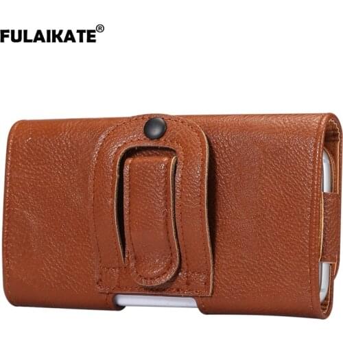 FULAIKATE 5.2" Tree Bark Pattern Clip Horizontal Waist Bag for Samsung Galaxy S6 Edge S7 S5 Universal Pouch for Huawei P8 P9