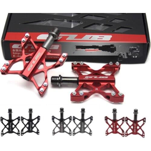 GUB GC-009 Alloy Three Bearing BMX Ultra-light Cycling Sealed Bearing Pedals CNC 9/16" Road Mountain Bike Bicycle Flat Pedals