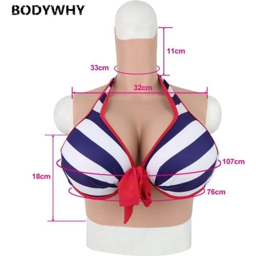 Artificial Silicone Fake Breast Form Breasts Transgender Crossdresser Male To Female Realistic Crossdressing Boob Cosplay H Cup