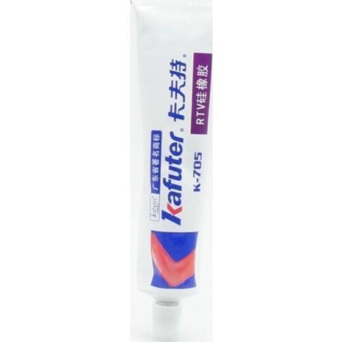 Kafuter high quality Genuine k-705 RTV Silicone Rubber Electronic Glue Sealant Transparent Organosilicon 45g