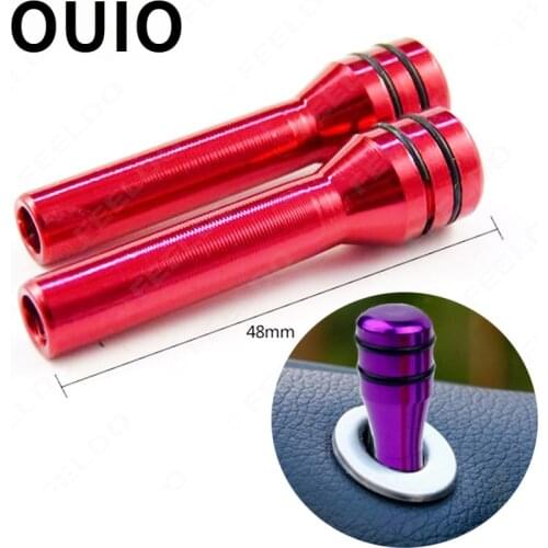 OUIO 2pc Aluminum Alloy Car Interior Door Lock Knob Pull Pins For BMW E46 E39 E90 E60 E36 E34 E30 Mini Cooper Audi A4 B8 A3 A6