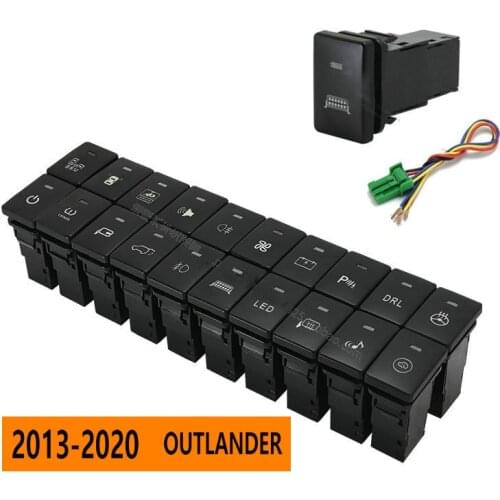 For Mitsubishi OUTLANDER 2013-2020 Fog lamp radar switch Recorder heating switch Retrofit switch for the tail door of spotlight