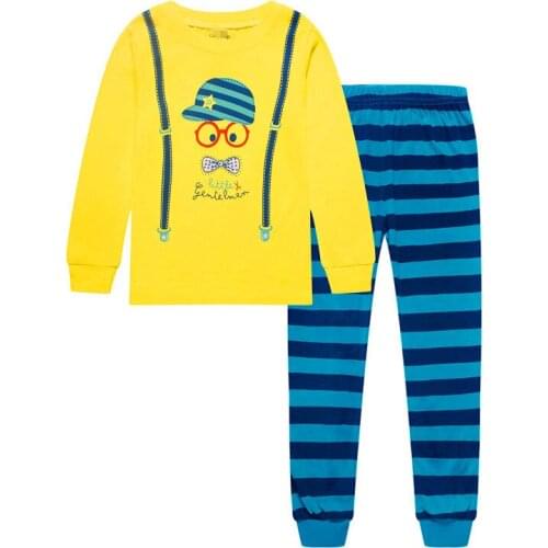 TUONXYE Children Pajamas Cartoon BOY Pyjamas Set Kids Pijama Infantil Boys Nightwear Cotton Girls Long Sleeve Sleepwear Suit