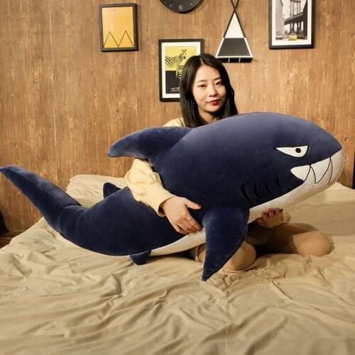 Suitable for Young Great White Shark Animal Cute Doll Companion Shark Theme Soft Plush Toy Pillow