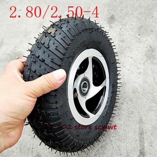 Size 2.80/2.50- 4" Pneumatic tyre Wheel 2.80/2.50-4 tire inner tube and alloy hub for Electric Scooter Mobility Scooter