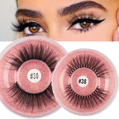 Eyelashes 3D Imitation Mink Natural Long False Eyelashes Soft Cross Thick Handmade Multilayer Fake Eyelashes Makeup Tool 1 Pairs