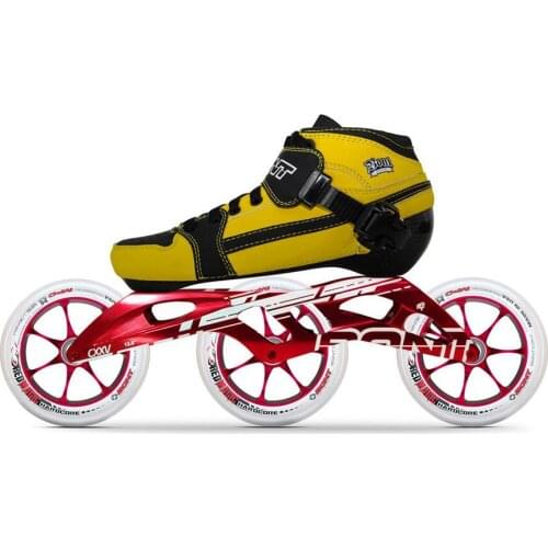 100% Original Bont Pursuit 2PT 195MM 2PF CXXV Speed Inline Skates Heatmoldable Carbon Fiber Boot 3*125mm Red Magic Wheel Patines