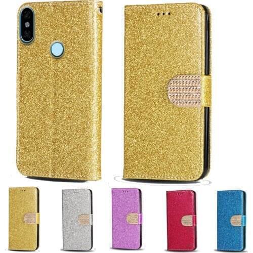 Luxury Glitter Diamond Flip Leather Wallet Phone Case For Xiaomi Redmi S2 Phone stand function cover with card slot