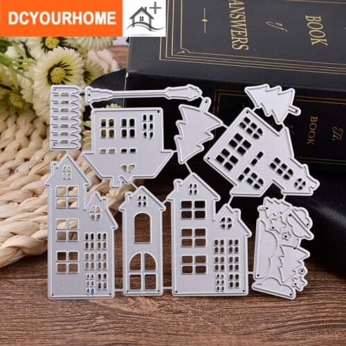Cutting dies Christmas house Scrapbooking Dies Metal Craft Die Cut Stamps Embossing Card Making Decor mallen en stansen