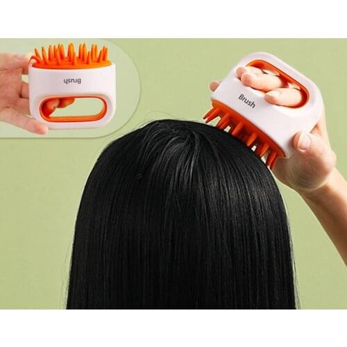 Silicone Shampoo Brush Non-slip Brush Bath Massage Brush Soft Non-injury Dry Wet TwoMassage Lotion Brush Bathroom Accessories