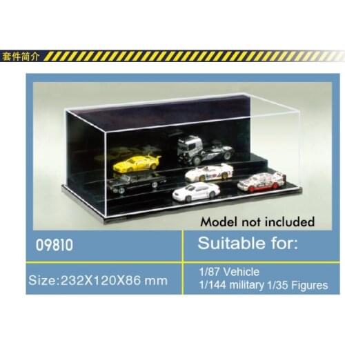Trumpeter 100% original 09810 model display case display box 232mmx120mmx86mm suitable for scale miniature military model