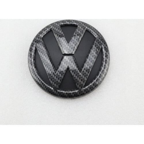 100mm Carbon Fiber Rear Trunk Lid Badge Replacement Car Logo Emblem for Volkswagen Jetta MK6 2011 2012 2013 2014