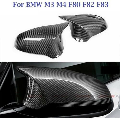 Dry Carbon Fiber Mirror Cover for BMW M3 M4 F82 F83 F80 Rearview Side Mirror Cover Only Left Hand Drive
