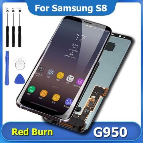 5.8" Lcd For SAMSUNG Galaxy S8 LCD Display Repair G950 Pantalla Touch Screen Digitizer Assembly Super AMOLED Screen Replacement
