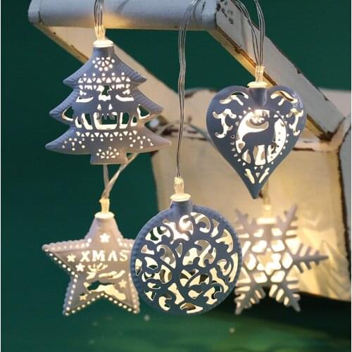 10 LED String Lights iron Fairy Bubble Ball Lamp Holiday Lighting Garland Battery Indoor For Christmas Wedding Decoration