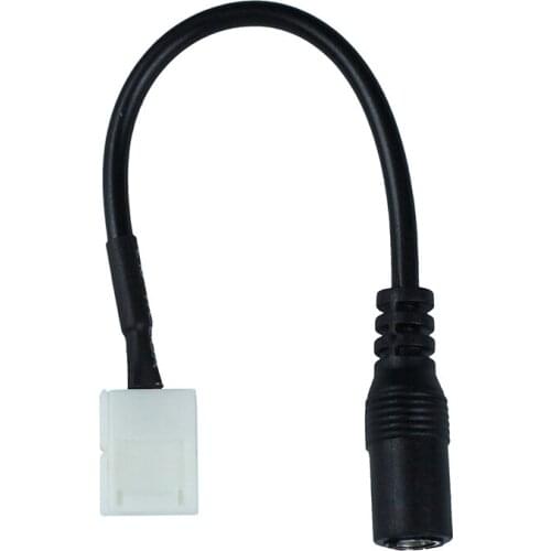 8mm 2pin Female DC Adapter LED Strip Connector Cable For SMD 3528 3014 2835 Single Color led Strip No Need Soldering