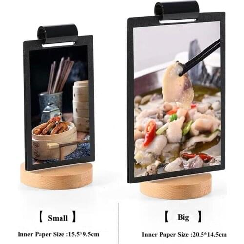 Acrylic Menu Holder/Upright Sign Holder/Clear Table Card Display/Plastic Photo Frame/Wedding Picture Stand