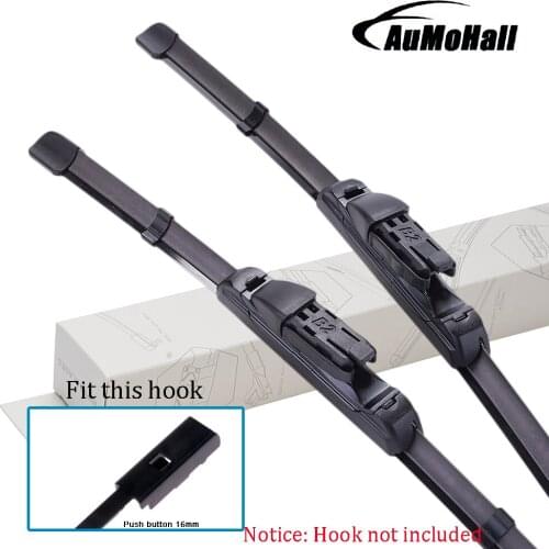 Car Windshield Blades Fit Push Button Hook Front Window Frameless Wiper Blades 14"16"17"18"19"20"21"22"24"26" Universal