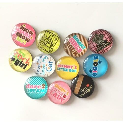 Free shipping (11pcs/lot)Round Crystal Glass fridge magnet Kawaii Home/Kitchen Decoration Whiteboard Message Stickers