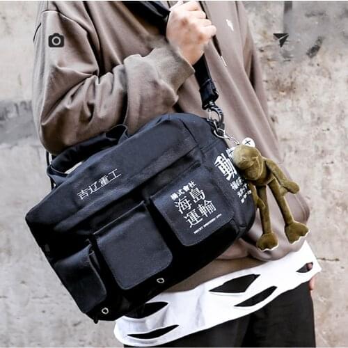 Large Crossbody Messenger Bags Nylon Ridding Bag Sling Shoulder Travel Bag Large Mountain Cycling Japanese Korean street