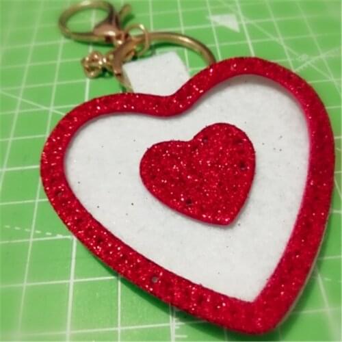 Keychain Shaker Heart PaperMetal Cutting Dies Stencils for DIY Scrapbooking Album Paper Card Decorative Craft Embossing Die Cuts